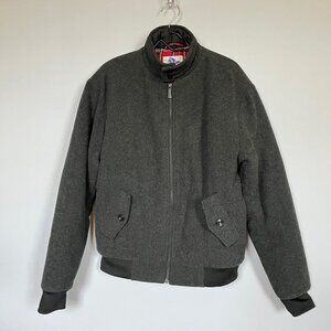 Harrington Wool Classic Jacket Large Dark Grey
